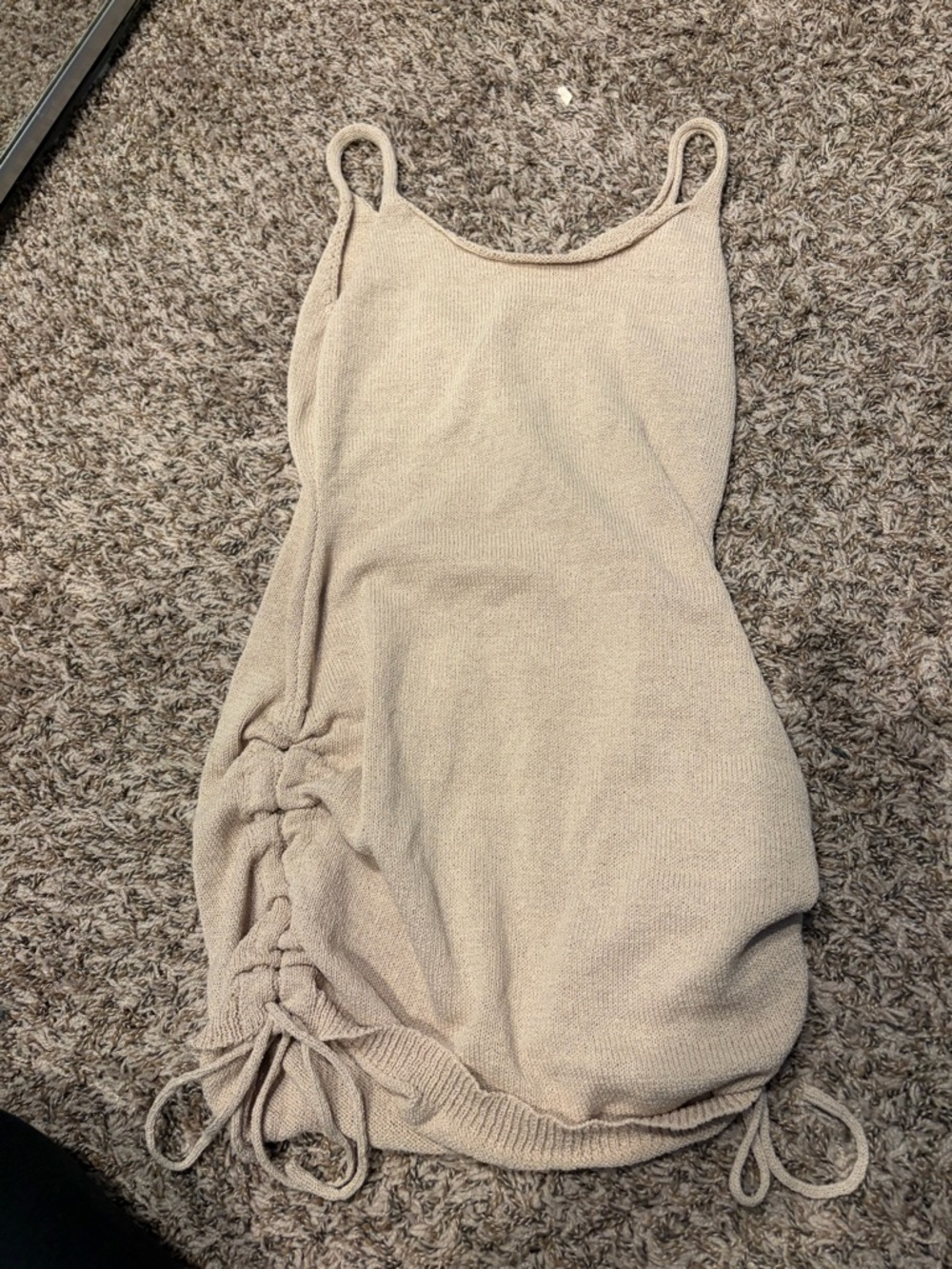 Beige Knit Dress/Swimsuit Cover